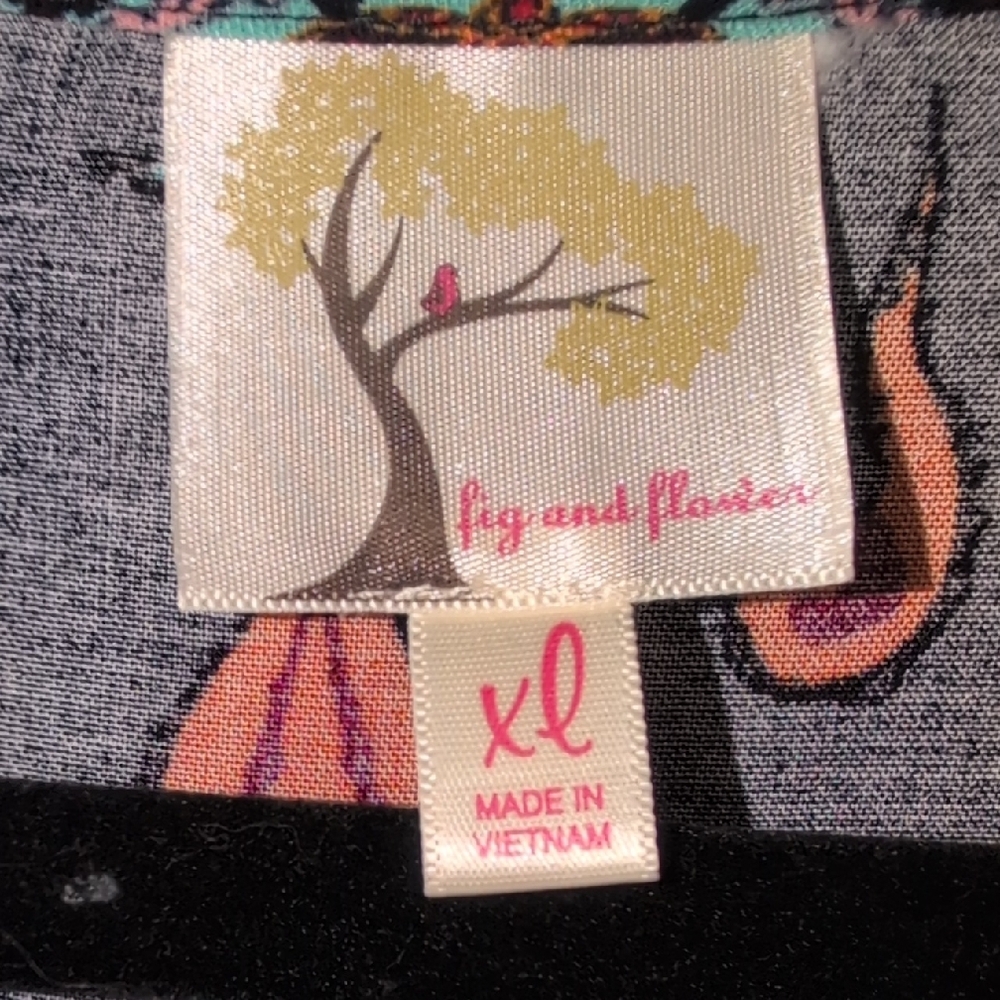 Fig and Flower Multicolor Floral Blouse Size XL - Picture 4 of 7